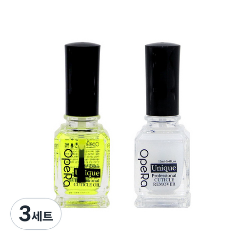 오페라 유니크 리뉴얼 큐티클오일 12ml + 리무버 12ml, 3세트