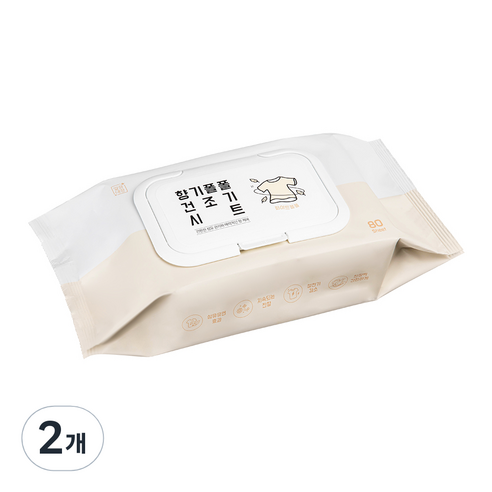 깔끔대장 향기폴폴 건조기시트 섬유유연제 화이트폴폴 본품, 2개, 80매