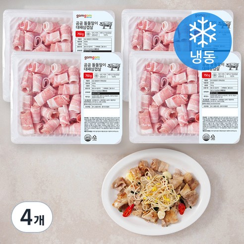 곰곰 돌돌말이 대패삼겹살 (냉동), 750g, 4개