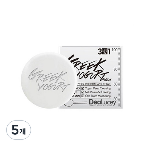 디어루시 그릭요거트 클렌징 비누, 100g, 5개