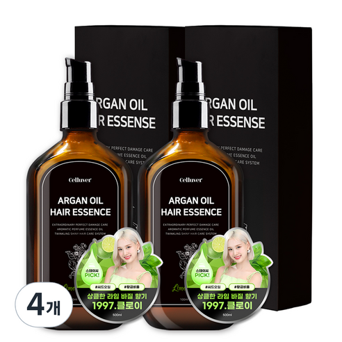 셀러버 아르간 퍼퓸 헤어에센스 오일 클로이, 4개, 100ml