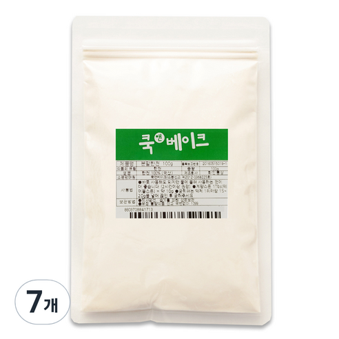 쿡앤베이크 분말 한천, 7개, 100g