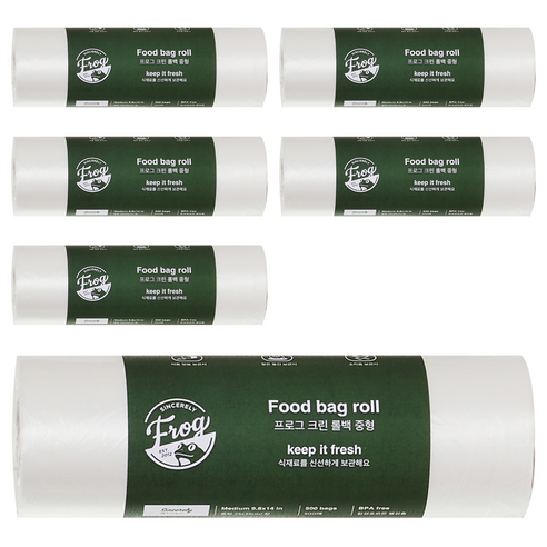 프로그 크린 롤백 중형 25cm x 35cm, 중(M), 500개입, 6개