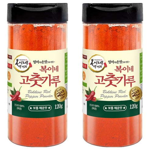 복이네먹거리 국산 고춧가루 보통맛 떡볶이소스용, 120g, 2개
