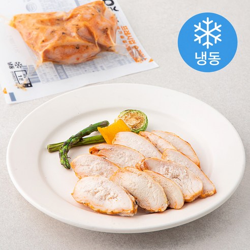 허닭 프레시업 슬라이스 닭가슴살 케이준 (냉동), 100g, 10개