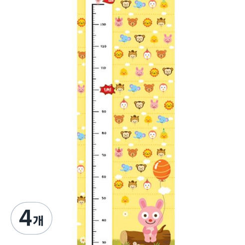 제이밀크 꼬까풍선 키재기 족자, 4개