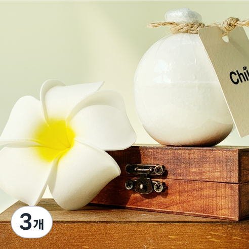 ChiU 고보습 스노우볼 배쓰밤, 150g, 3개