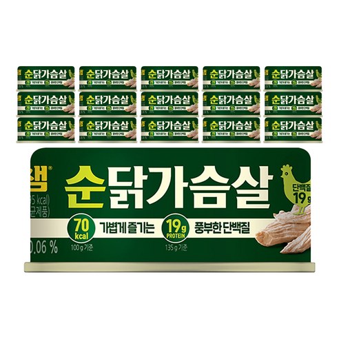 리챔 순닭가슴살 통조림, 135g, 16개