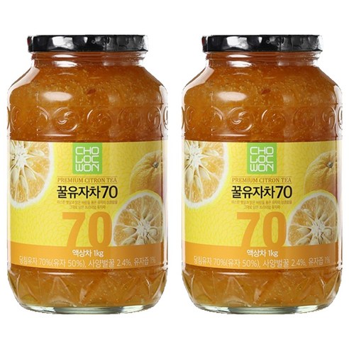 초록원 꿀유자차70, 1kg, 1개입, 2개