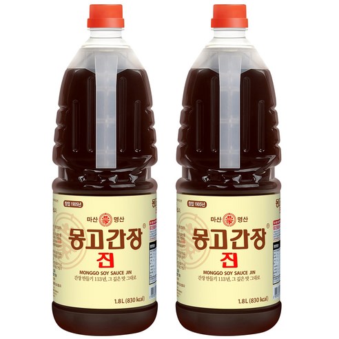 몽고간장 진, 1.8L, 2개