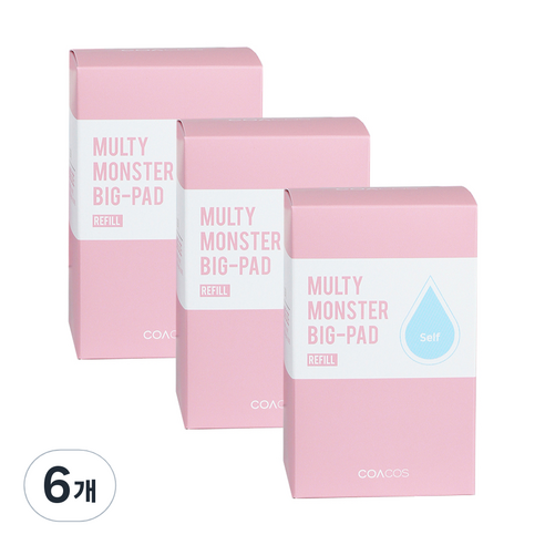 코아코스 몬스터 빅 패드 리필 7cm, 105개입, 6개