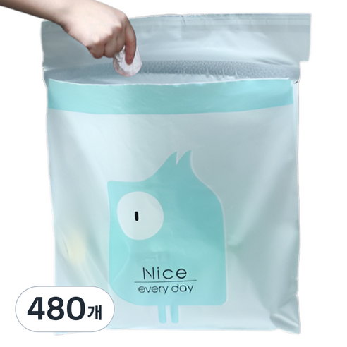 홈앤코 차량용 부착형 쓰레기봉투 블루, 480개, 10L