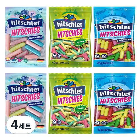 히츨러 히치스 수수깡 젤리 40g x 3종 세트, 4세트