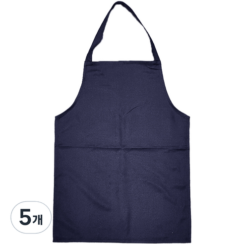 손님용 식당용 업소용 미니 목걸이형 앞치마, 네이비, 5개
