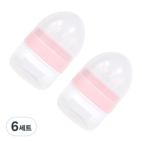 봉봉몬스터 국내 제조 액상분유 커넥터 빨대컵 부속용품 핑크, 6세트