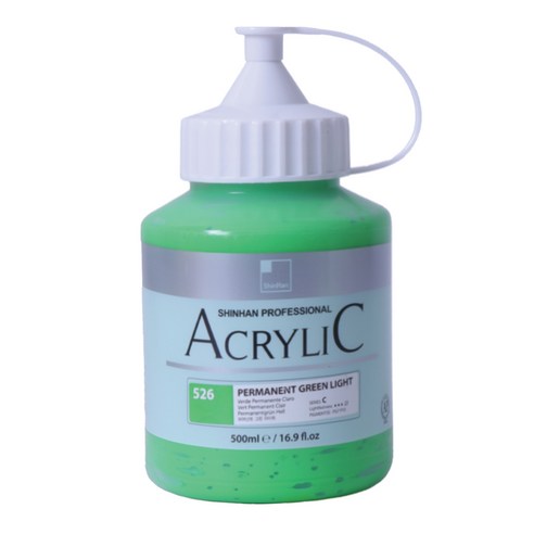 신한 아크릴물감 505, 500ml 526PermanetGreenLight, 1
