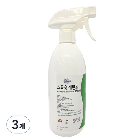그래콜 소독용 에탄올, 3개, 500ml