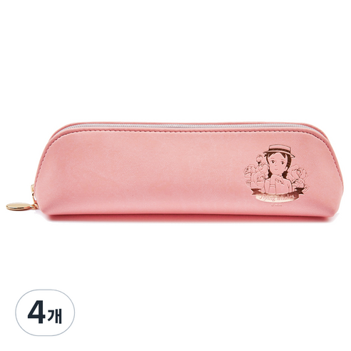 플라잉웨일즈 빨강머리앤 데일리 펜슬 파우치, PINK, 4개
