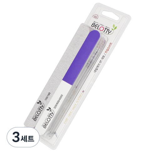 벨로티 고급 네일케어 파일 5p + 버퍼 4p 세트, 3세트