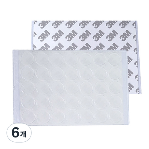 접착 고무발 범폰 PR22-15, 6개, 투명