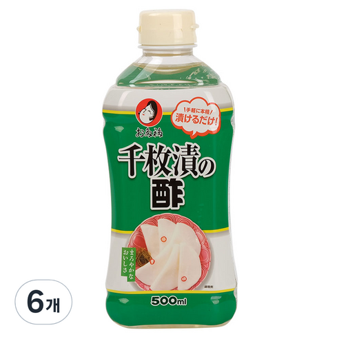 오타후쿠 센마이즈케노스 무 절임용 식초 소스, 6개, 500ml