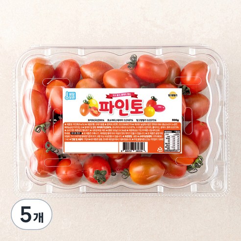 파인토 스테비아 대추방울토마토, 500g, 5개