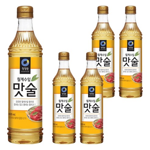 청정원 월계수잎 맛술, 830ml, 5개