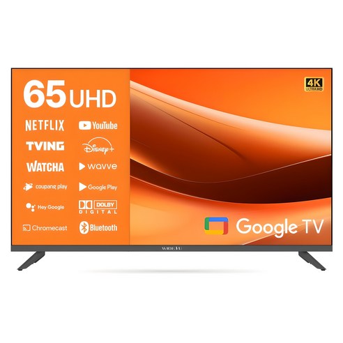와이드뷰 4K UHD LED 구글3.0 스마트 TV, 165cm(65인치), WGE65UT1, 무타공 벽걸이형, 방문설치