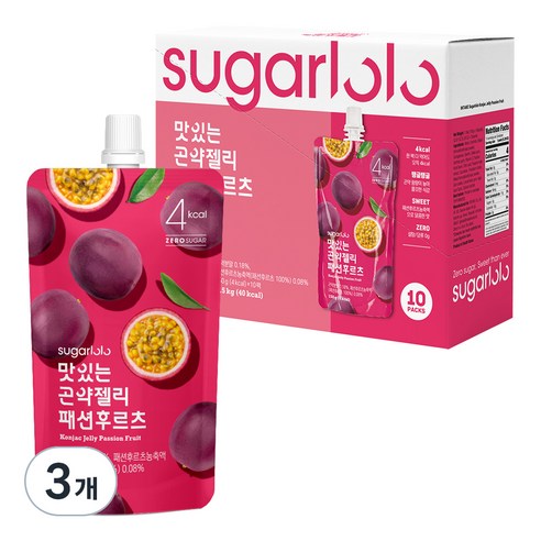 슈가로로 맛있는 곤약젤리 패션후르츠 10개입, 150g, 30개