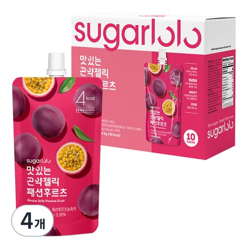 인테이크 슈가로로 맛있는 곤약젤리 패션후르츠, 10개, 150ml