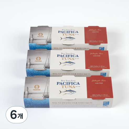 퍼시피카 튜나 위드 칠리, 270g, 6개