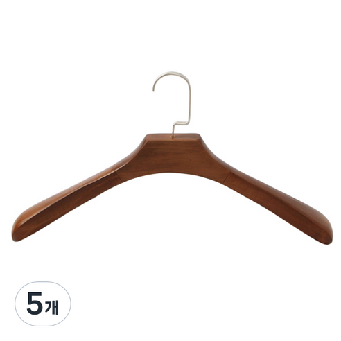 트리 클래식 정장 원목 옷걸이 대, 혼합 색상, 5개