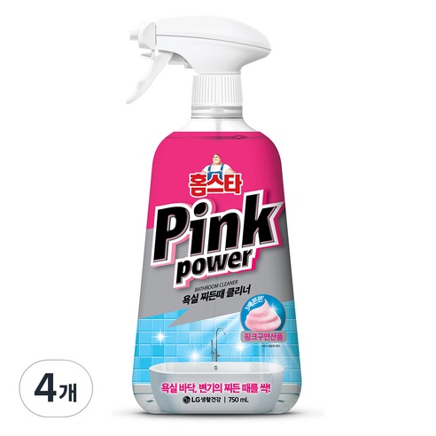 홈스타 핑크파워 욕실 찌든때 클리너, 750ml, 4개
