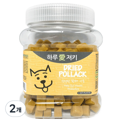 하루애 강아지 져키, 황태, 400g, 2개