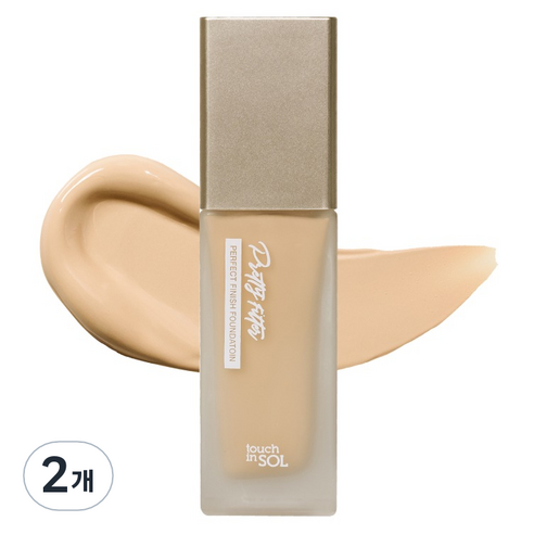 터치인솔 프리티필터 퍼펙트 피니시 리퀴드 파운데이션 35g, 1호 라이트, 2개