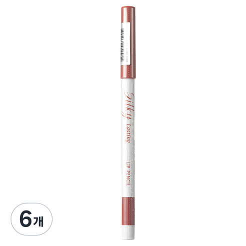 미샤 실키래스팅 립 펜슬 0.25g, 살사레드, 6개