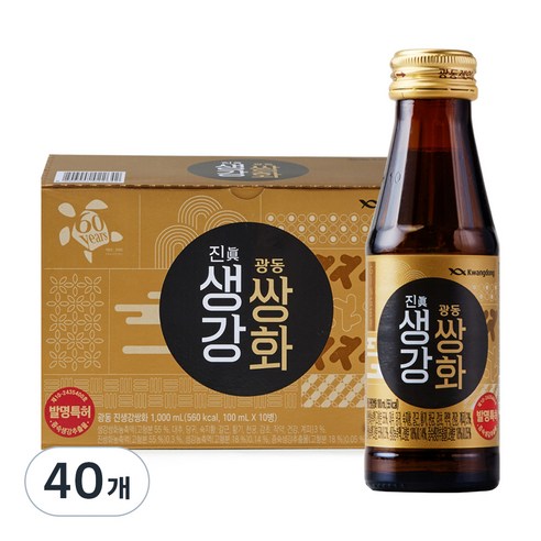 광동제약 진생강 쌍화, 100ml, 40개