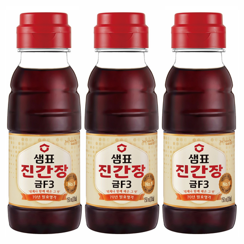 샘표 진간장 금F3, 150ml, 3개