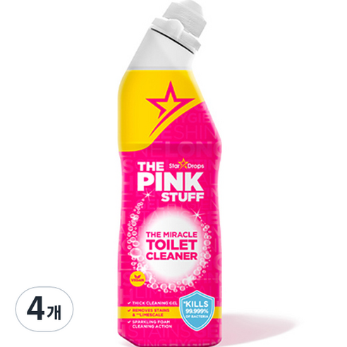 핑크스터프 변기전용 미라클 토일렛 클리너, 750ml, 4개