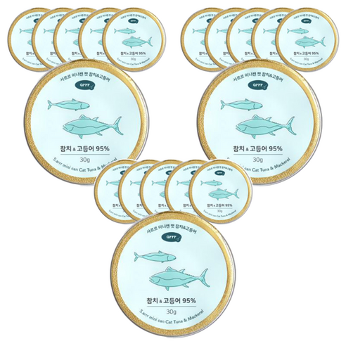 동원아르르 사르르 미니캔 캣 간식, 혼합맛(참치/고등어), 30g, 18개