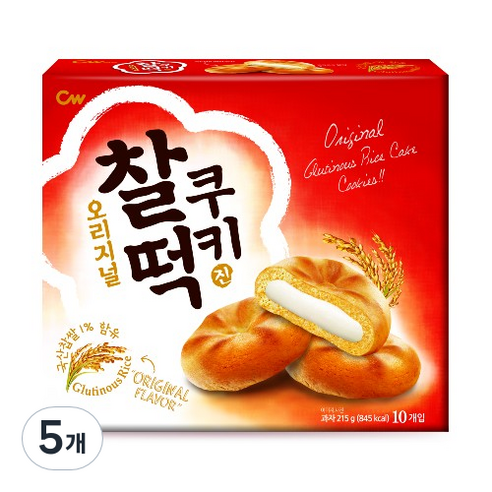 청우 찰떡쿠키 오리지날 10P, 215g, 5개