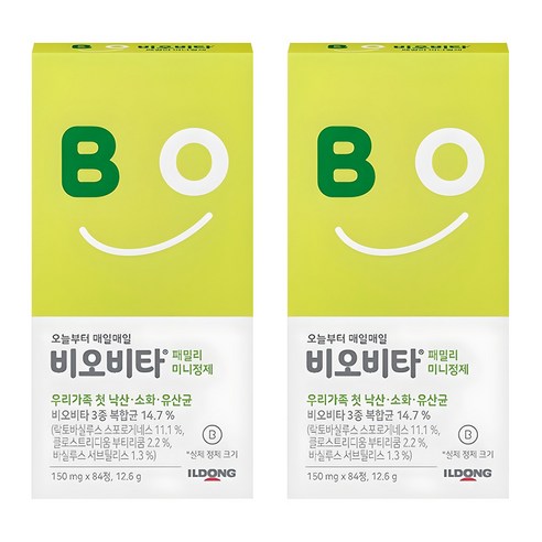 비오비타 패밀리 미니정제 유산균, 84정, 2개