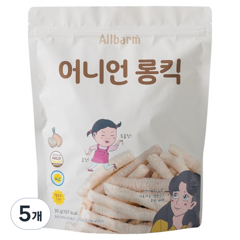 올바름 어니언롱킥 간식, 양파맛, 30g, 5개