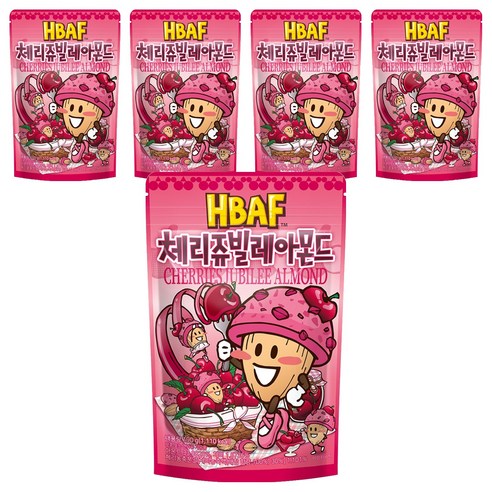 바프 체리쥬빌레 아몬드, 190g, 5개