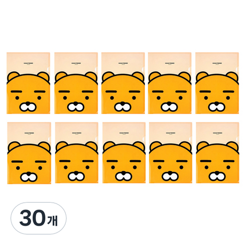 카카오프렌즈 L자 홀더 파일, 라이언, 30개