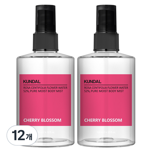 쿤달 퓨어 바디미스트 체리블라썸향, 128ml, 12개