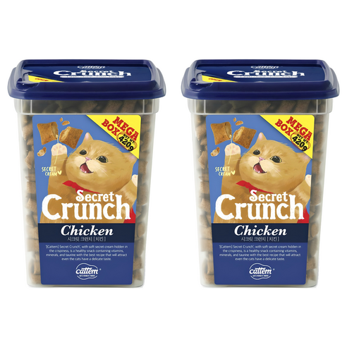 캣템 고양이 시크릿 크런치 메가박스 간식, 치킨, 420g, 2개