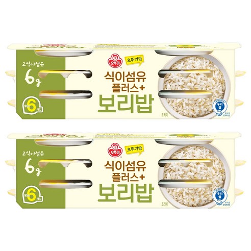 오뚜기 식이섬유플러스 보리밥, 130g, 12개