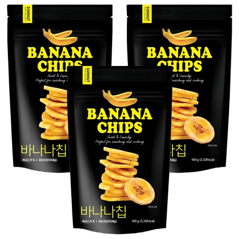 썬넛트 바나나칩, 400g, 3개