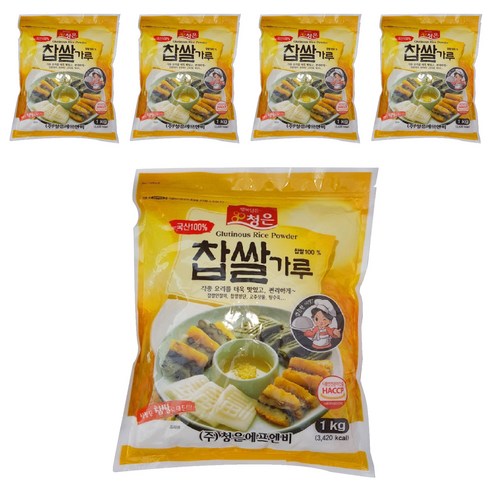 청은에프엔비 찹쌀가루, 1kg, 5개